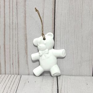 Royal Doulton Vintage 1999 White Teddy Bear Christmas Ornament